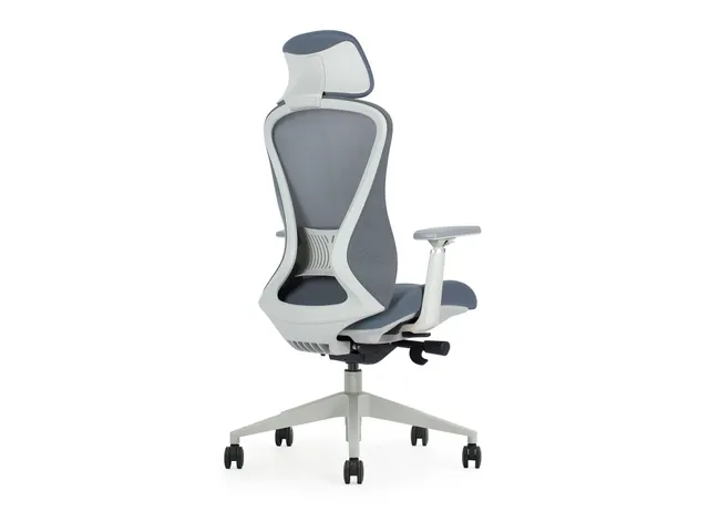 Ergonomische Bureaustoel 600 NEN-EN 1335 Grijs Mesh met Hoofdsteun