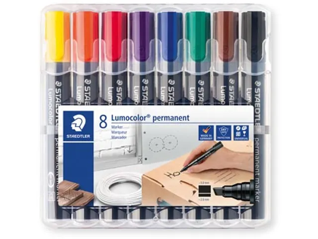 permanent marker Lumocolor 350, 8 stuks
