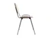 Chaise empilable bois nature dossier droit 4 pieds acier plat RAL9006