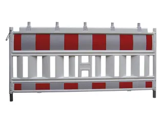 Euro2-afzethek,HxL 1000x2000mm,kunststof,wit/rood,m. lampadapter - 2