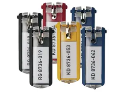 Sleutellabel Durable met ring assorti 6stuks