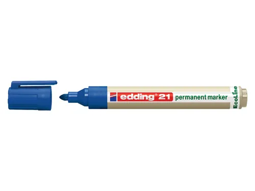 Viltstift edding 21 EcoLine rond blauw 1.5-3mm