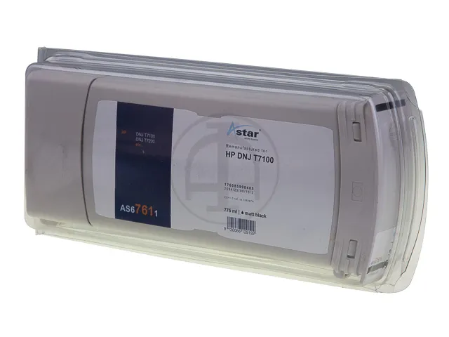 As67611 Astar Hp 761 Dnj Inkt Mat Zwart Rebuilt Blister 775Ml