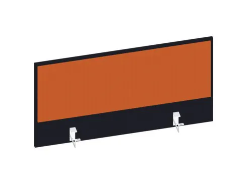 baliepaneel,v. bureau,aanbouw achter,B 1000mm,CC-zwart,BN3012-oranje