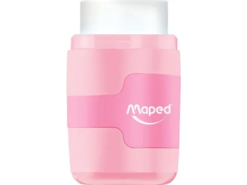 Puntenslijper Maped Connect 2-gaats met gum display à 20 stuks pastel