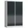 garderobekast HxBxD 1800x1185x500mm 4vak klink RAL7035 RAL7016