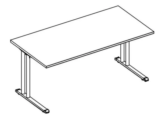 In hoogte verstelbaar bureau,HxBxD 720-840x2000x800mm,Bl-wit