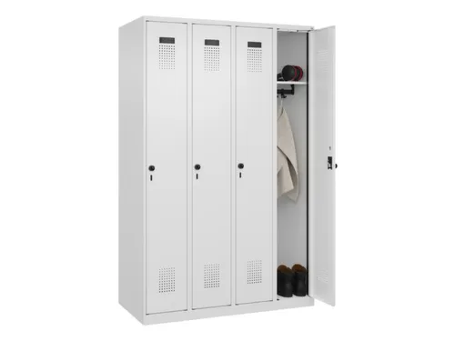 locker,HxBxD 1850x1200x500mm,4vak,vak B 300mm,draaigrendel