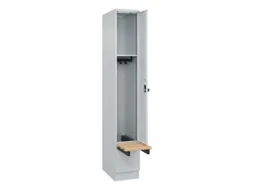 locker met bank,HxBxD 1950x300x815mm,1vak,vak B 300mm,draaigrendel