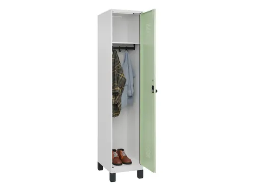 locker,HxBxD 1950x400x500mm,1vak,vak B 400mm,draaigrendel,voeten