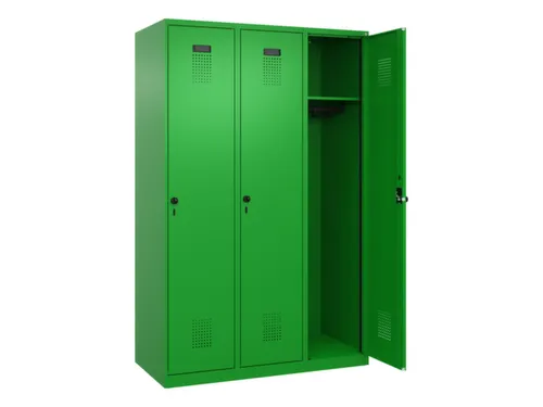 locker,HxBxD 1850x1200x500mm,3vak,vak B 400mm,draaigrendel