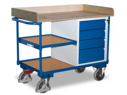 Tafel- En Kastwagen 400kg Laadvl. Lxb 1125x625mm 3 Etages 4 Laden