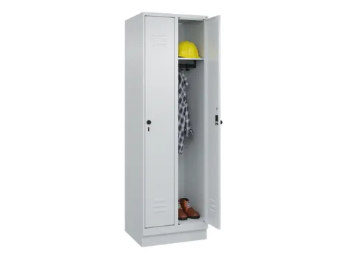 locker,HxBxD 1950x600x500mm,2vak,vak B 300mm,draaigrendel,sokkel