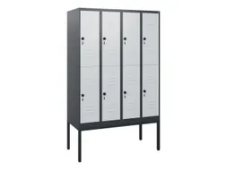 dubbeldekse locker,HxBxD 1950x1200x500mm,4x2vak.,vak B 300mm