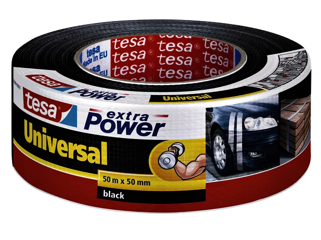 Plakband Tesa 50mmx50m extra Power zwart
