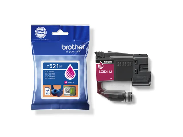 Inktcartridge Brother LC-521M rood