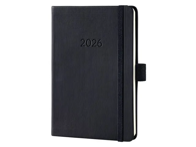 Weekagenda Conceptum A6 2026 (NL/FR/EN/DU) zwart Hardcover