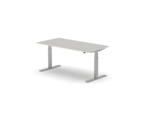 Elektrisch ihv bureau,HxBxD 650-1310x1600x800mm,blad lichtgrijs