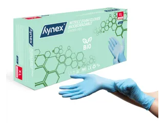 Handschoen Hynex nitril XL blauw 3.5gr 100 stuks - 1