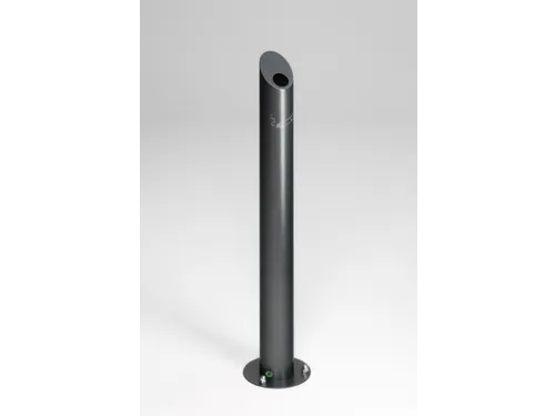 Staande Asbakzuil 4,2l H 1000mm Antiek-Zilverkleurig Rvs