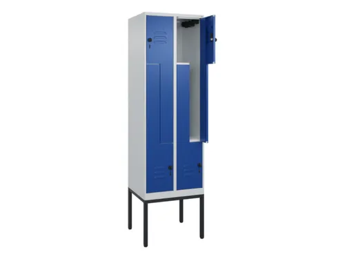 Z-garderobekast,HxBxD 2120x600x500mm,vak B 150/300mm,draaigrendel