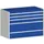 ladekast HxBxD 900x1300x650mm 5laden romp RAL7035 front RAL5010
