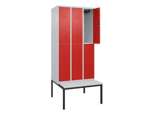 Dubbeldekse dekenkist,HxBxD 2120x900x815mm,3x2vak.,vak B 300mm