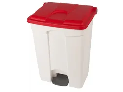 pedaalemmer,1x70l,HxBxD 673x495x412mm,romp PP wit,deksel PP rood