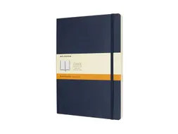 Notitieboek Moleskine XL 190x250mm lijn soft cover sapphire blue