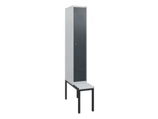 locker met bank,HxBxD 1950x300x815mm,1vak,vak B 300mm,cil.-slot - 1