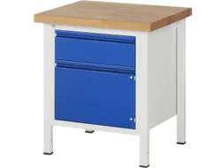 werkbank,RAL 7035/RAL 5010,HxBxD 840-1040x750x700mm,beukblad