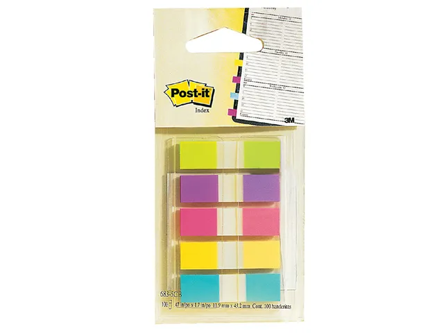 Indextabs 3M Post-it 6835 11.9x43.1mm assorti