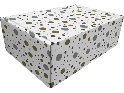Cadeaupakketdoos Raadhuis 4 spetter 305x215x110mm krimp a 5 stuks