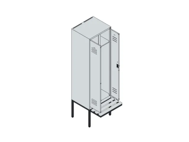 locker voor scheiding van kleding,HxBxD 2120x600x815mm,2vak