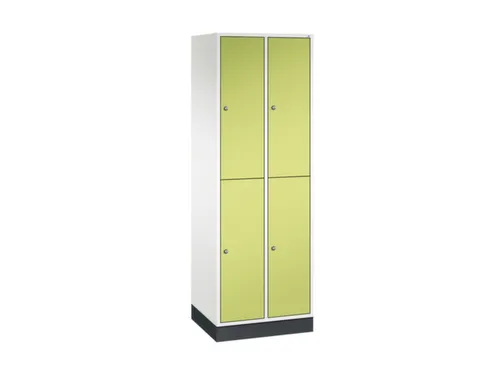 Dubbeldekse garderobekast,HxBxD 1950x620x500mm,2x2vak.,vak B 260mm