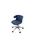 Draaistoel Kunststof Kuip Blauw 420-520mm Voetkruis Aluminium