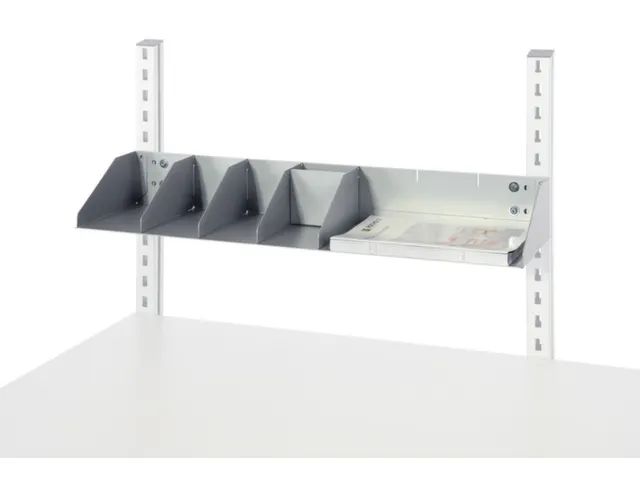 flyerhouder,v. paktafel,HxB 102x797mm,verstelbaar,RAL9006