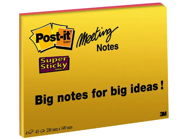 Memoblok 3M Post-it 6845 Super Sticky 203x152mm assorti Big Notes