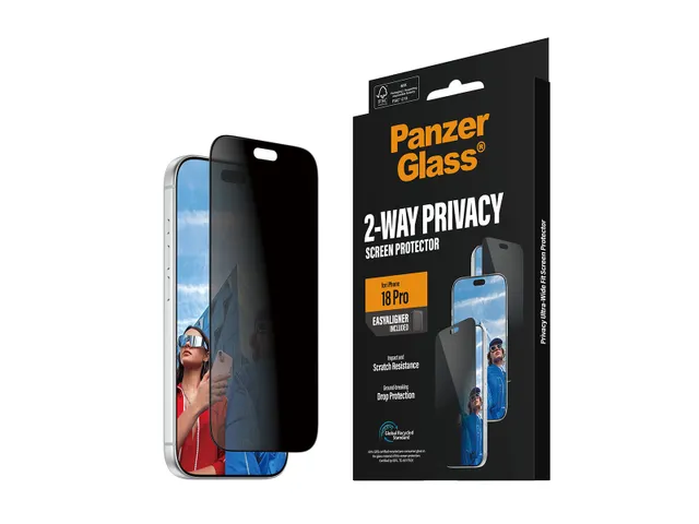 PanzerGlass 2-Way Privacy Screen Protector iPhone 2026 Pro | Ultra-