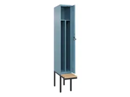locker met bank,voor scheiding van kleding,HxBxD 2120x300x815mm,1vak