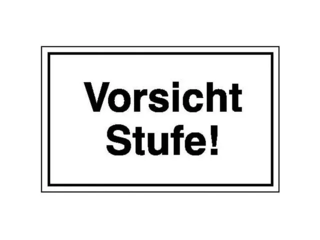 aanwijzingsbord,Pas op! Opstapje,aluminium gemerkt,gemoffeld