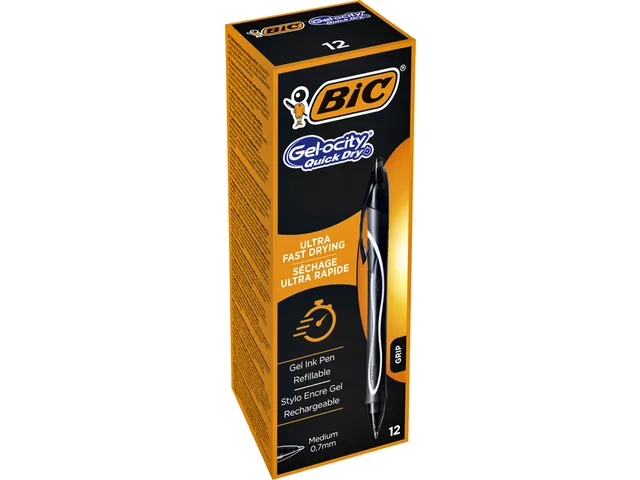 Stylo gel BIC Gel-ocity Quick Dry Medium noir