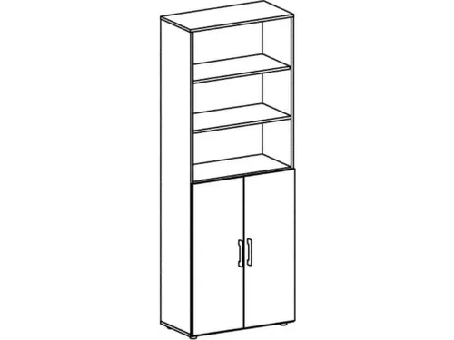 kantoorstelling HxBxD 2160x800x420mm beuken