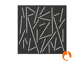 Akoestisch wandpaneel vierkant met patroon uitsnede 100x100cm Zwart - 1