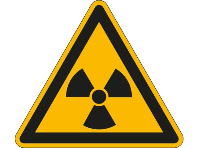 Waarschuwingsbord Radioactieve stoffen/Ioniserende Stoffen Sticker Fol