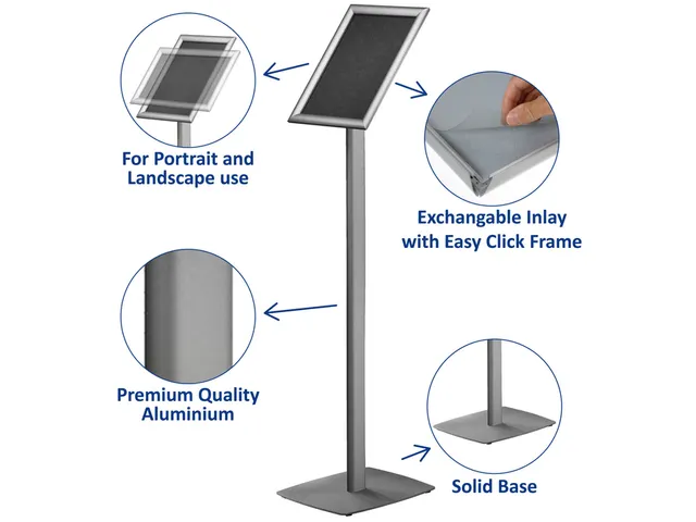 Infostandaard Europel incl. A4 kliklijst 25mm
