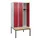 locker met bank,HxBxD 1950x900x815mm,3vak,vak B 300mm,draaigrendel