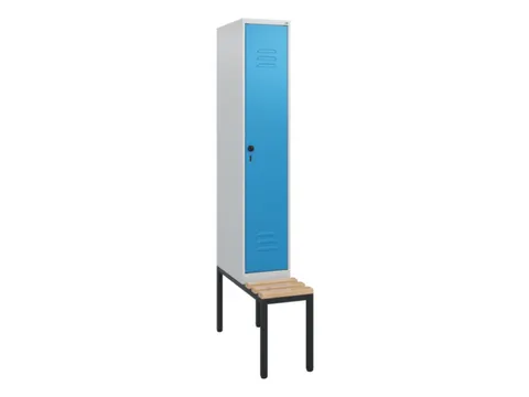 Armoire vestiaire avec banc HxlxP 1950x300x815mm 1compart.