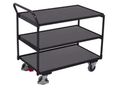 tafelwagen,draagverm. 250kg,3etage(s),laadvl. LxB 835x490mm,houtetage