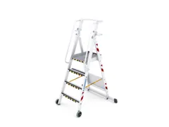 verrijdbare platformladder,bordes HxBxD 1600x500x450mm
